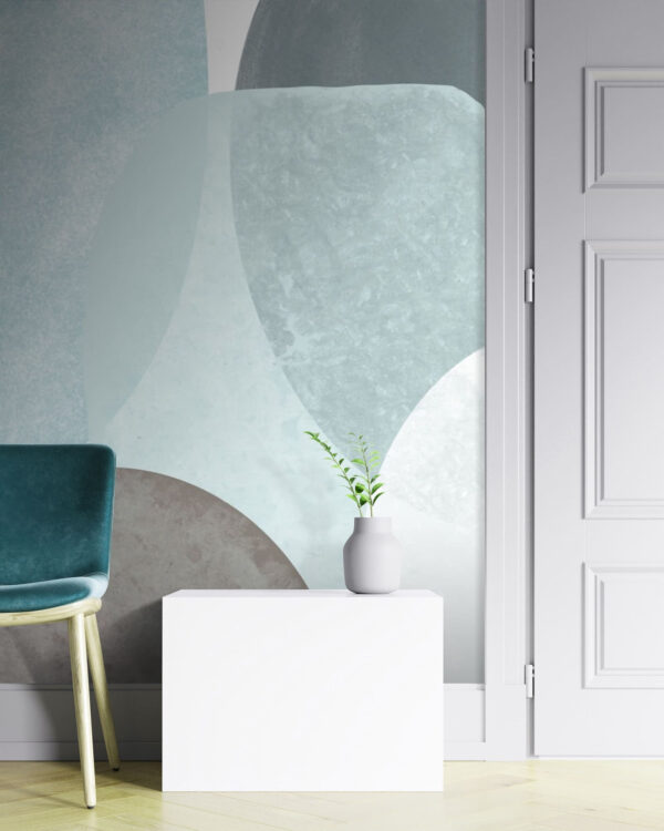 Abstract pastel overlapping shapes design Wall murals Abstract pastel overlapping shapes design