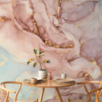 Wall murals Abstract marble pattern with shimmer