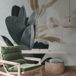 Wall murals Foliage in gentle muted tones