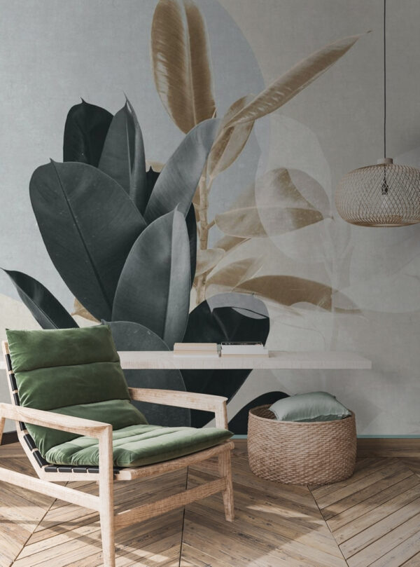 Foliage in gentle muted tones Wall murals Foliage in gentle muted tones