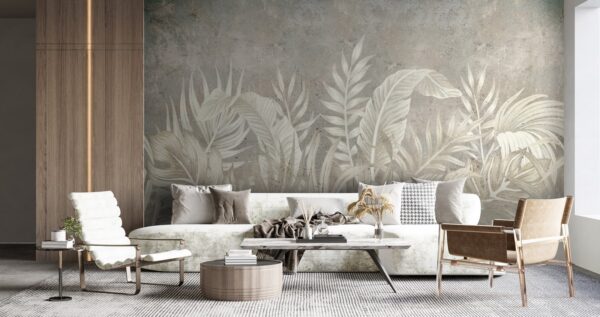 Serene botanical elegance on display Wall murals Serene botanical elegance on display