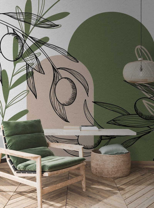 Drawing of a plant Wall murals Drawing of a plant