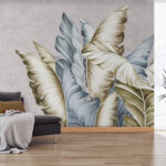 Wall murals Nature-inspired leaf design elements.