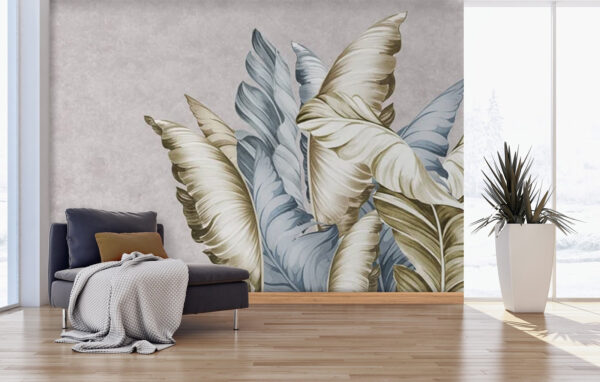 Nature-inspired leaf design elements Wall murals Nature-inspired leaf design elements