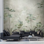 Wall murals Tropical paradise with tall palms