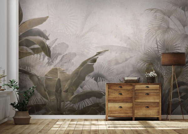 Mystical tropical foliage landscape Wall murals Mystical tropical foliage landscape
