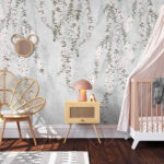 Wall murals Wallpaper with flowers