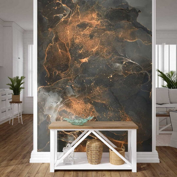 Abstract art with metallic accents Wall murals Abstract art with metallic accents