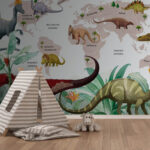 Wall murals Cartoon of a dinosaur