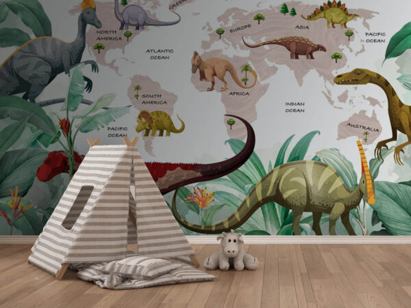 Cartoon of a dinosaur Wall murals Cartoon of a dinosaur