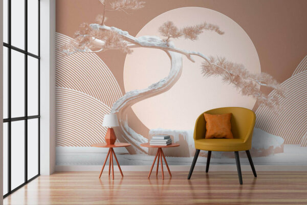 Minimalist landscape with zen vibes Wall murals Minimalist landscape with zen vibes