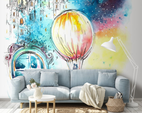 Hot air balloon in the sky Wall murals Hot air balloon in the sky