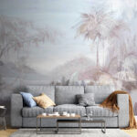 Wall mural Tropical scenery with soft tones