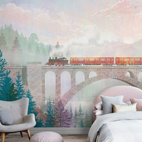 Bridge over a river Wall murals Bridge over a river