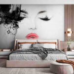 Wall murals Artistic portrait with bold lips