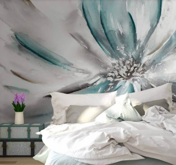 Flowery elegance in soft hues Wall murals Flowery elegance in soft hues