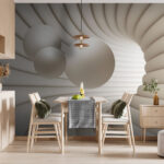 Wall murals Swirling spheres in abstract space