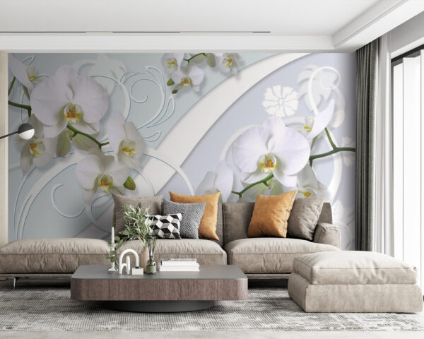 Delicate orchids in soft hues Wall murals Delicate orchids in soft hues