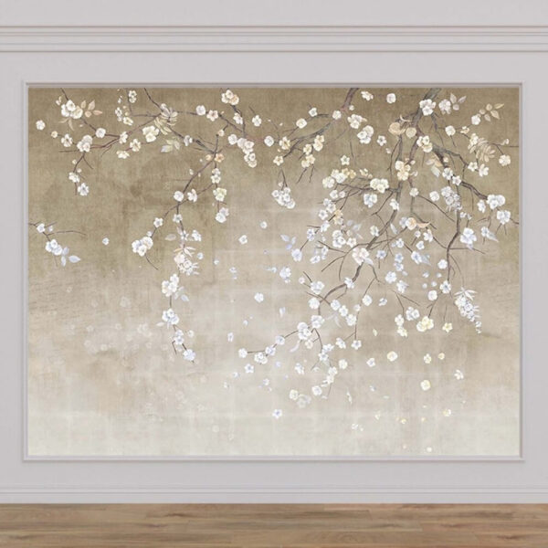 Delicate blossoms on elegant branches Wall murals Delicate blossoms on elegant branches