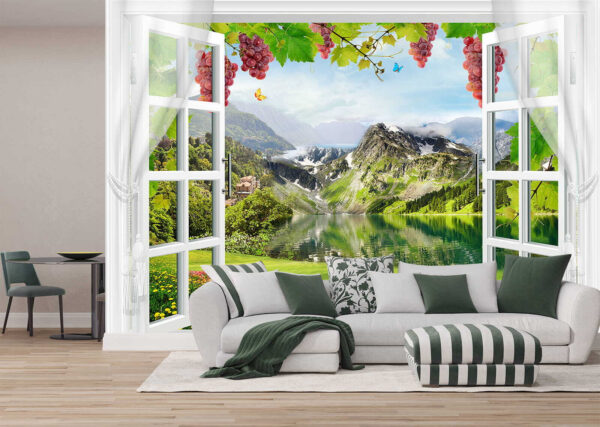 Building with trees in the background Wall murals Building with trees in the background