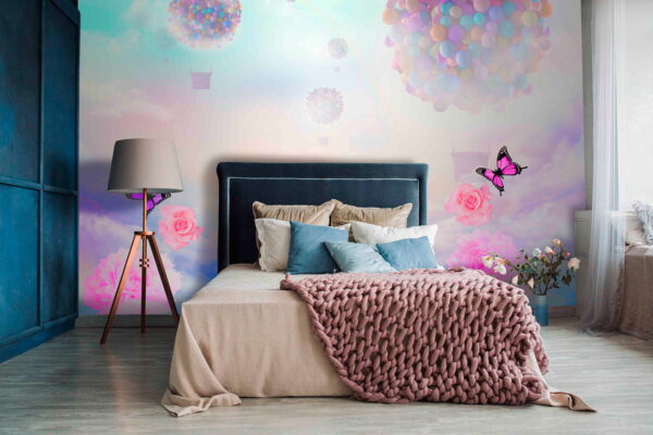 Colorful dreams floating through skies Wall murals Colorful dreams floating through skies