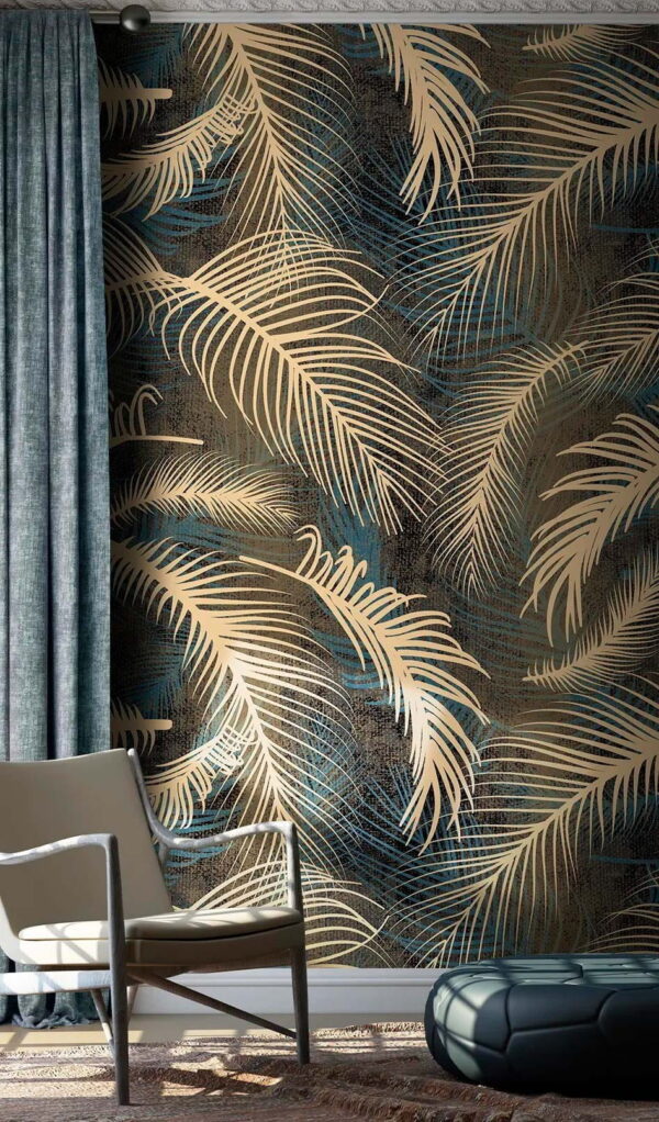 Pattern of palm leaves Wall murals Pattern of palm leaves