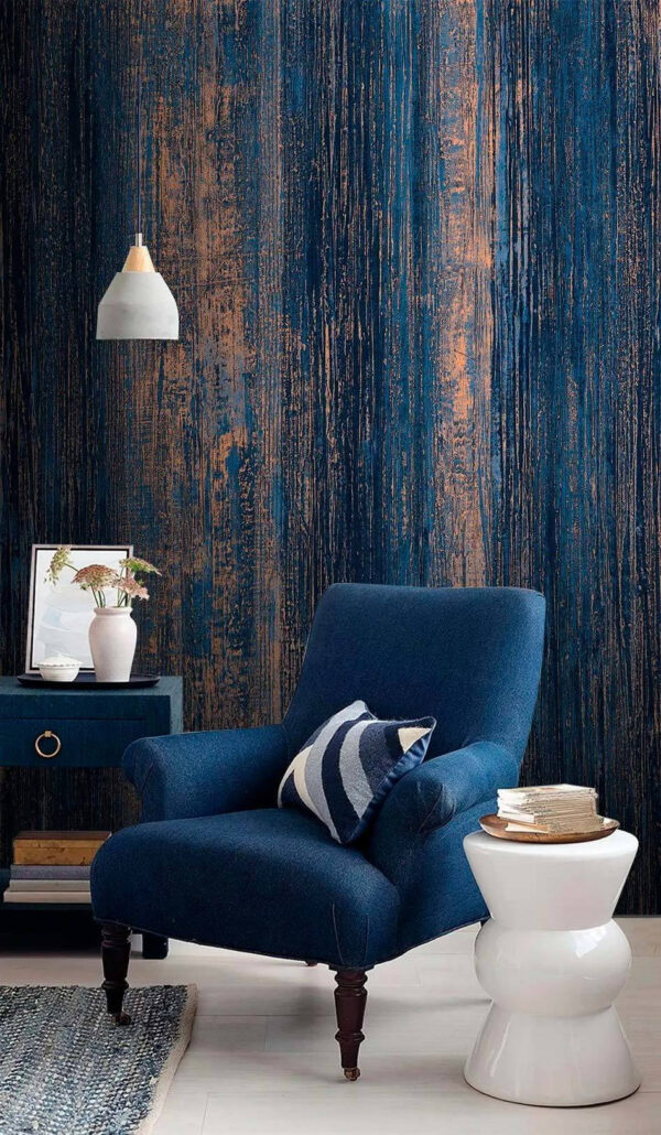 Textured blue and bronze pattern Wall murals Textured blue and bronze pattern