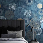 Wall murals Blue and white circle design