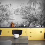 Wall murals Zebras drinking water