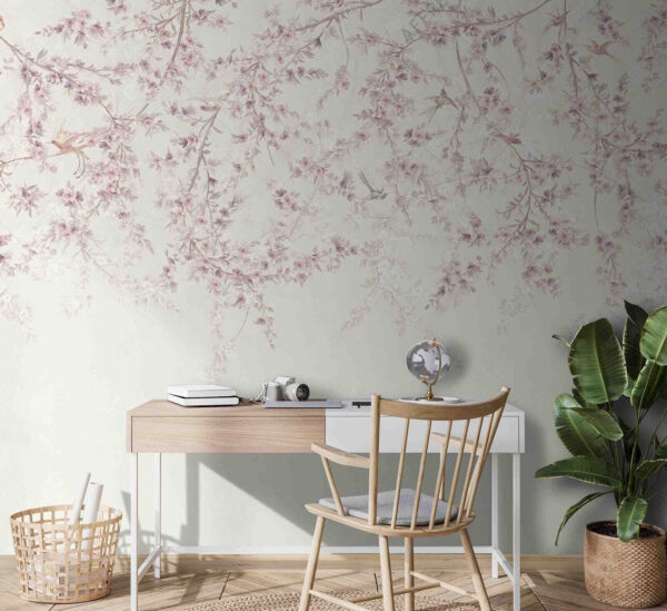 Wall murals Birds among delicate cherry blossoms (SKU: u58941v2) Wall murals Wall murals Birds among delicate cherry blossoms (SKU: u58941v2)