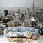 Wall murals Tall building with many windows