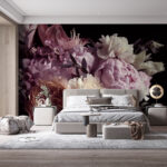 Wall murals Delicate blooms in soft hues