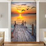 Wall murals Group of birds flying in the sky