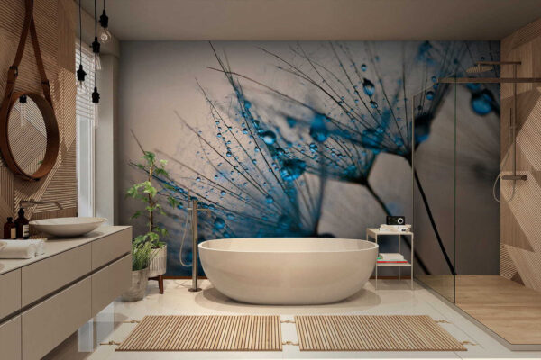 Wall murals Wall murals Raindrops on delicate dandelion seeds (SKU: u57557)