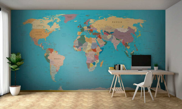 Map of australia with black text Wall murals Map of australia with black text