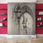 Wall murals Black object in a room