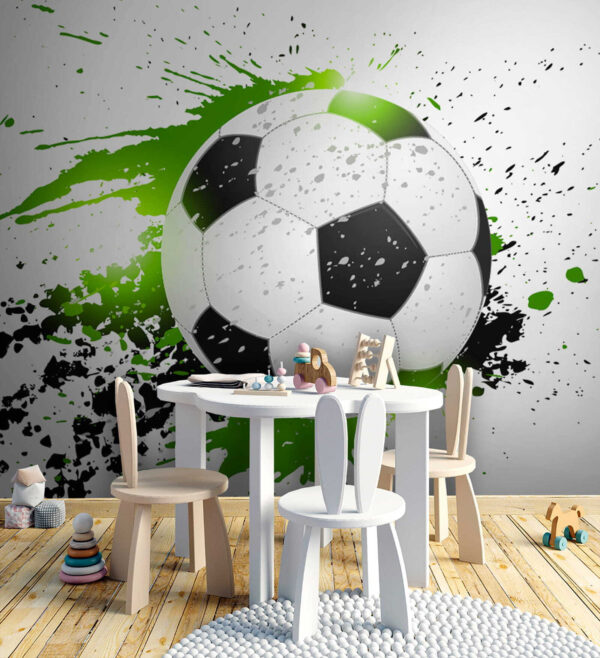 Soccer ball with artistic splatter Wall murals Soccer ball with artistic splatter