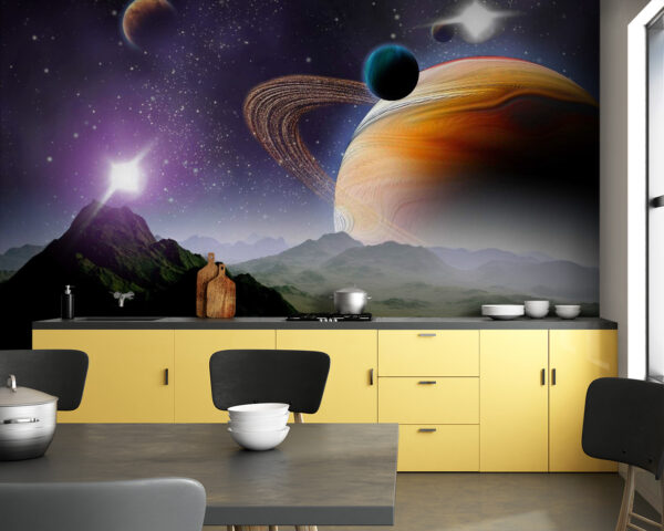 Planets and stars in space Wall murals Planets and stars in space