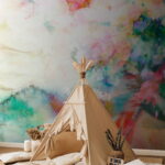 Wall murals Colorful flower painting