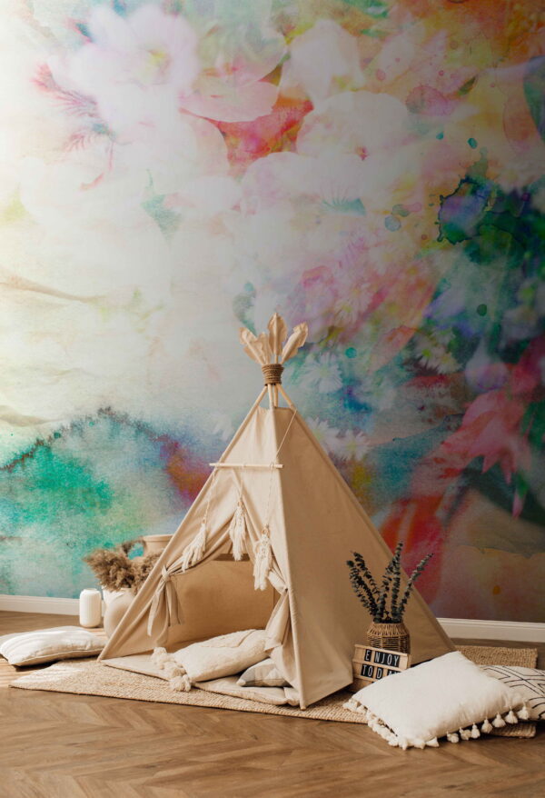 Colorful flower painting Wall murals Colorful flower painting