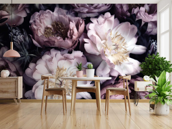 Wall murals Blossoming flowers in soft hues (SKU: u55074) Wall murals Wall murals Blossoming flowers in soft hues (SKU: u55074)