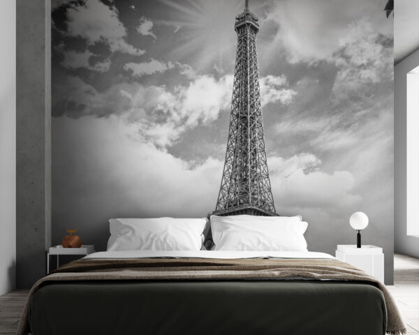 Tall tower with a cloudy sky Wall murals Tall tower with a cloudy sky