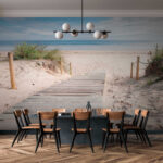 Wall murals Pathway leads to tranquil beach escape