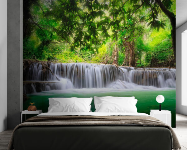 Waterfall in a forest Wall murals Waterfall in a forest