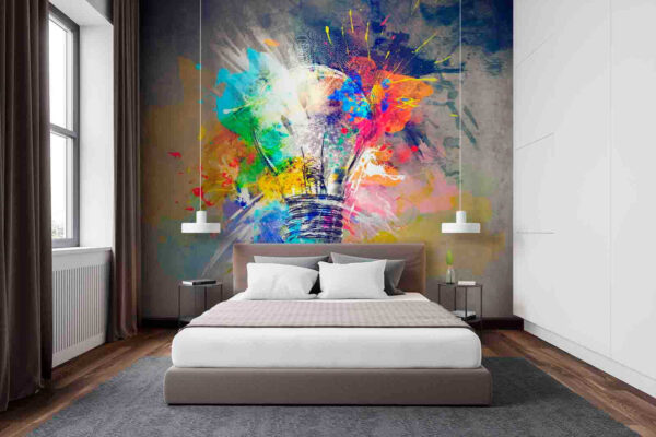 Drawing of a light bulb Wall murals Drawing of a light bulb