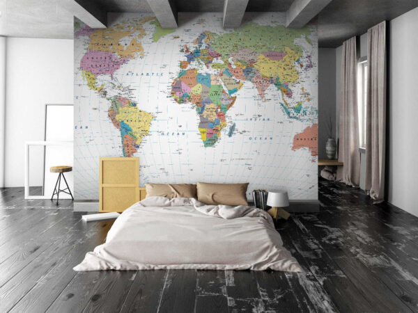 Map of australia with black text Wall murals Map of australia with black text