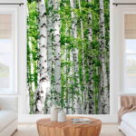Wall murals Group of trees with green leaves