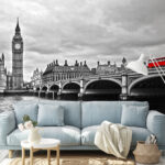 Wall murals Red double decker bus