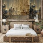 Wall murals Abstract vertical lines and textures.