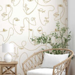 Wall murals Yellow circle with a white background